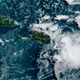 Tropical Storm Fred in the Caribbean as it passes south of Puerto Rico and the Dominican Republic at 8 a.m. EST, Wednesday, Aug. 11, 2021.